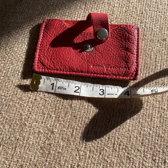 DORIN FRANKFURT Red leather wallet cardholder - Picture 4 of 4